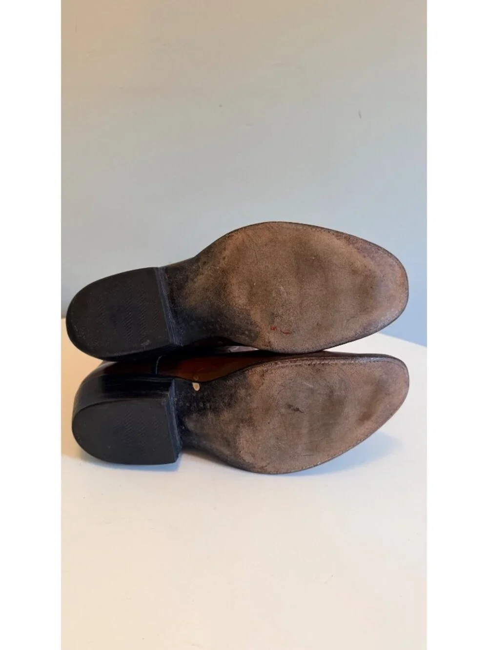 Vintage Rios of Mercedes Brown Leather Cowboy Boots Men’s Size 10 D USA Made